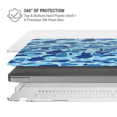 Light Blue Street Camo MacBook Pro 14in (2021-24) Case plus Skin