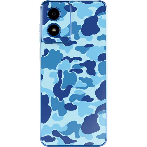 Light Blue Street Camo Moto G Play 4G (2024) Skin