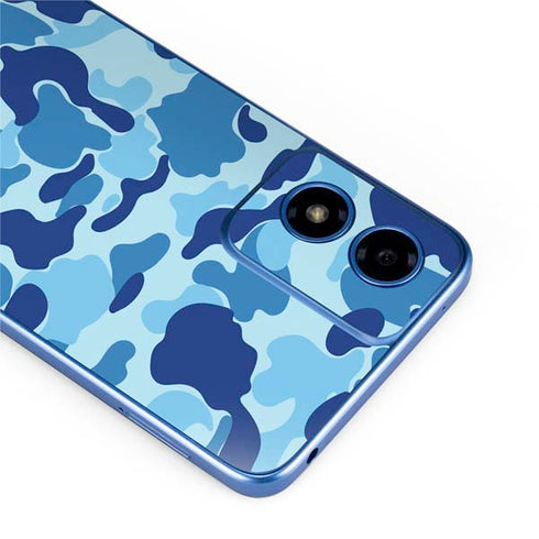 Light Blue Street Camo Moto G Play 4G (2024) Skin