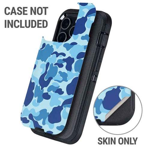 Light Blue Street Camo Otterbox Defender iPhone Skin