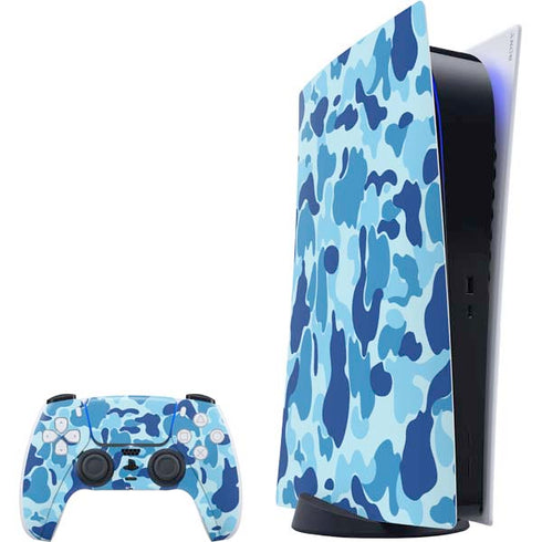 Light Blue Street Camo PlayStation PS5 Skins