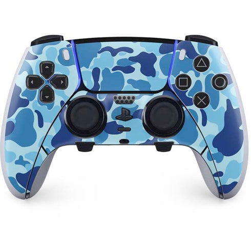Light Blue Street Camo PS5 DualSense Edge Pro Controller Skin