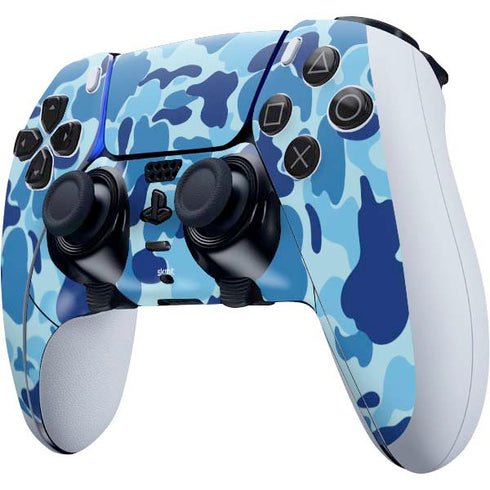Light Blue Street Camo PS5 DualSense Edge Pro Controller Skin