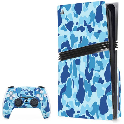 Light Blue Street Camo PlayStation PS5 Skins