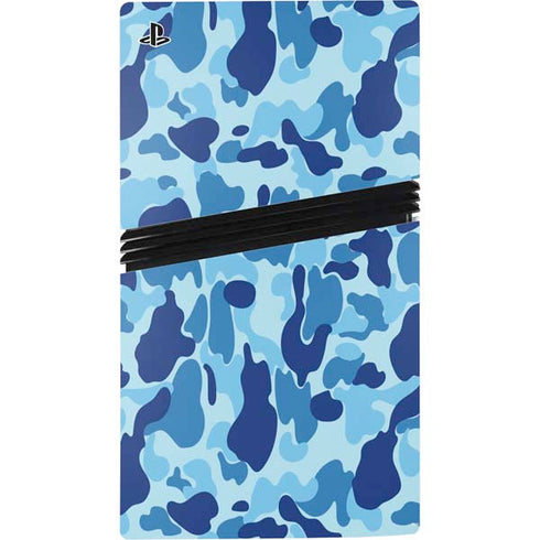 Light Blue Street Camo PS5 Pro Disk Bundle Skin