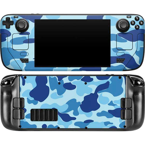 Light Blue Street Camo Steam Deck Handheld Gaming Computer OLED Skin