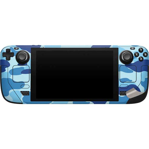 Light Blue Street Camo Steam Deck Handheld Gaming Computer Skin