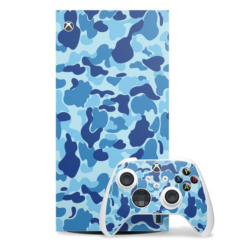 Light Blue Street Camo Xbox Series X Skins