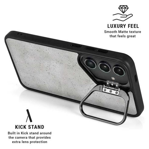 Light Grey Concrete Galaxy S25 Kickstand Case