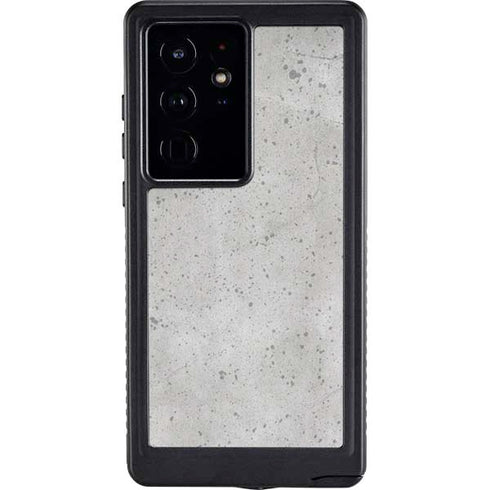 Light Grey Concrete Galaxy S24 Ultra Waterproof Case