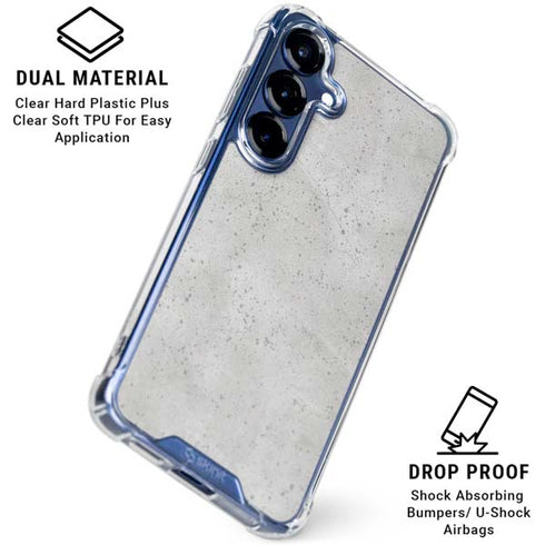Light Grey Concrete Galaxy S25 Plus Clear Case