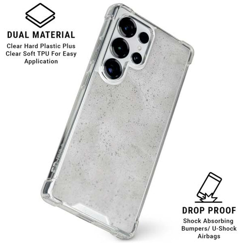 Light Grey Concrete Galaxy S25 Ultra Clear Case