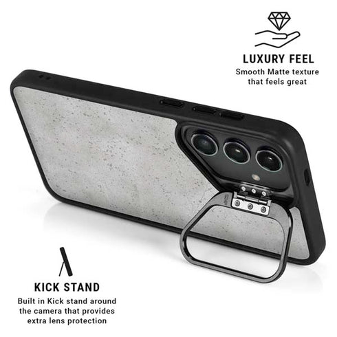 Light Grey Concrete Galaxy S26 Kickstand Case