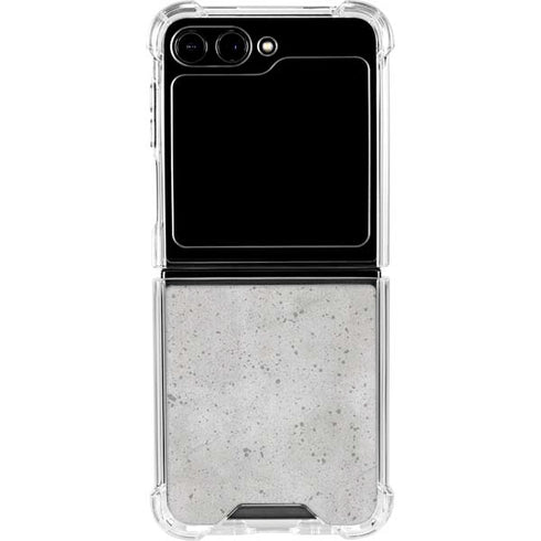 Light Grey Concrete Galaxy Z Flip6 Clear Case