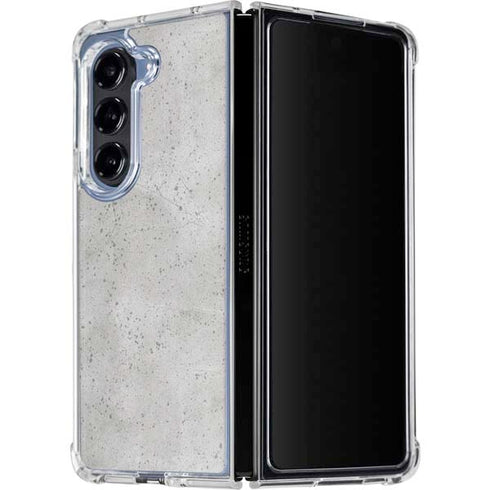 Light Grey Concrete Galaxy Z Fold5 5G Clear Case
