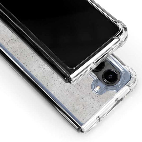 Light Grey Concrete Galaxy Z Fold5 5G Clear Case