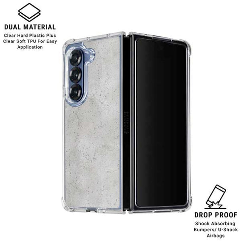 Light Grey Concrete Galaxy Z Fold6 Clear Case