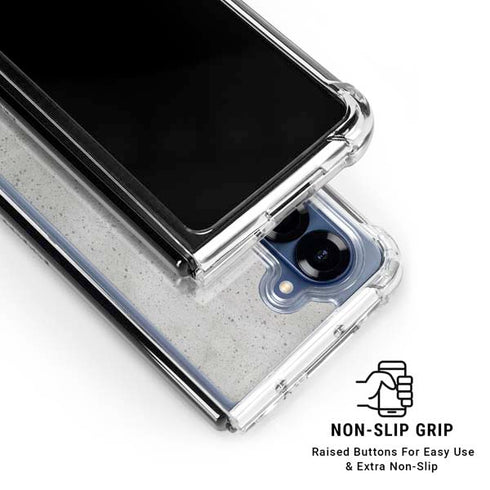 Light Grey Concrete Galaxy Z Fold6 Clear Case