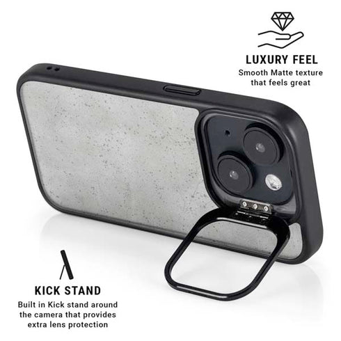 Light Grey Concrete iPhone 14 Plus Kickstand Case