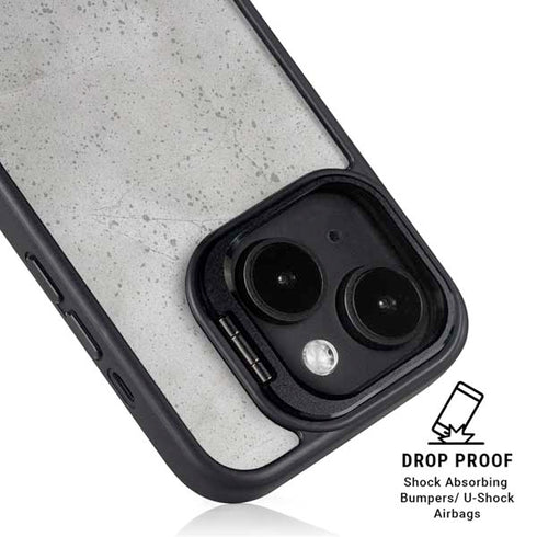 Light Grey Concrete iPhone 14 Plus Kickstand Case