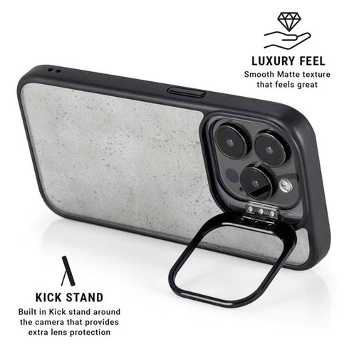Light Grey Concrete iPhone 14 Pro Kickstand Case
