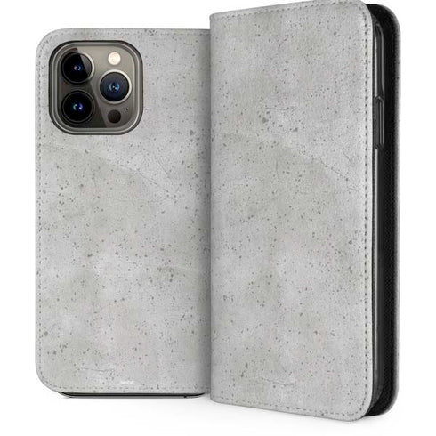 Light Grey Concrete iPhone 14 Pro Max Folio Case