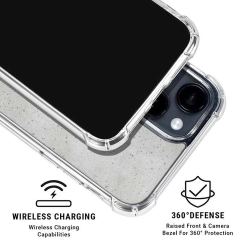 Light Grey Concrete iPhone 15 Clear Case