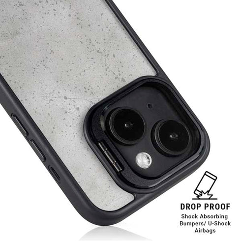 Light Grey Concrete iPhone 15 Plus Kickstand Case
