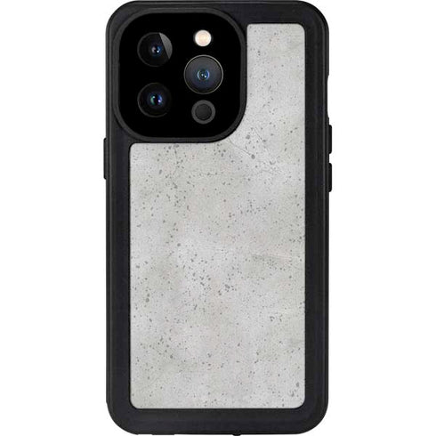 Light Grey Concrete iPhone 15 Pro Waterproof Case