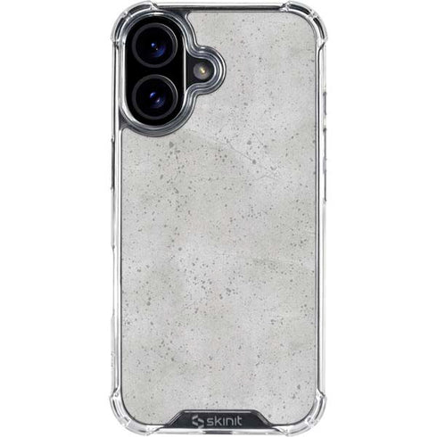 Light Grey Concrete iPhone 16 Plus Clear Case