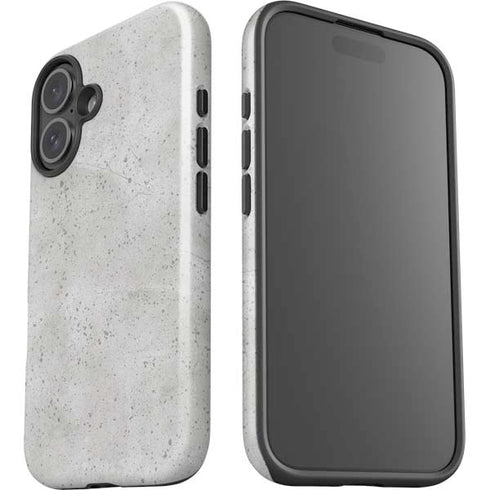 Light Grey Concrete iPhone 16 Plus Impact Case
