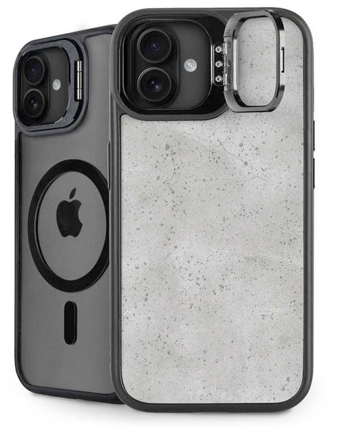 Light Grey Concrete iPhone 16 Plus Kickstand Case
