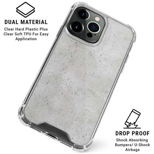 Light Grey Concrete iPhone 16 Pro Clear Case