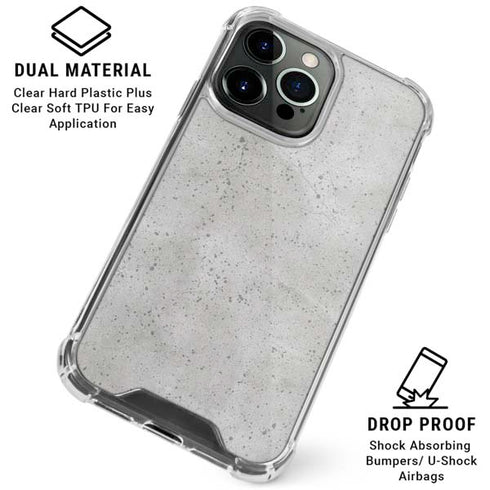 Light Grey Concrete iPhone 16 Pro Max Clear Case