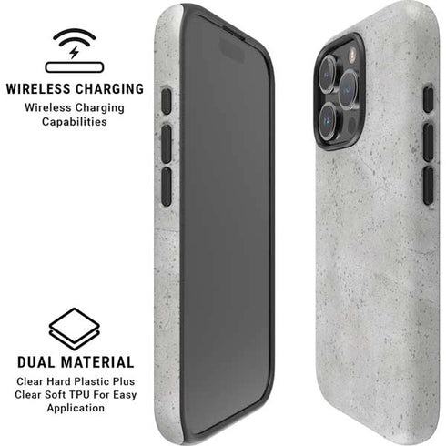 Light Grey Concrete iPhone 16 Pro Max Magsafe Impact Case