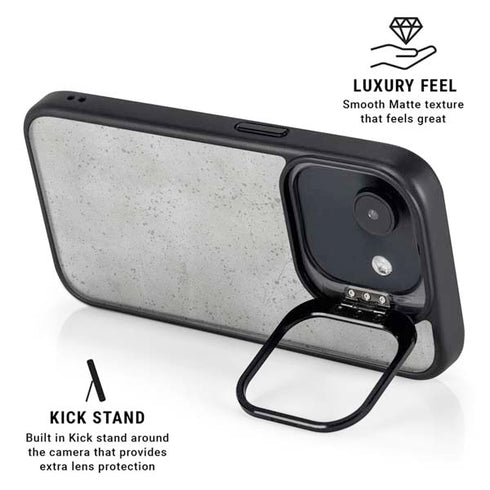 Light Grey Concrete iPhone 16e Kickstand Case