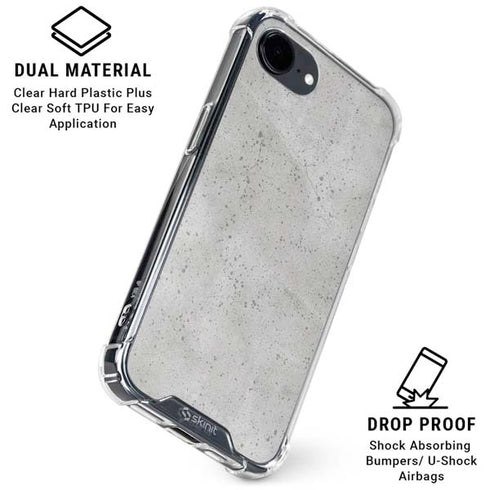 Light Grey Concrete iPhone 16e Clear Case