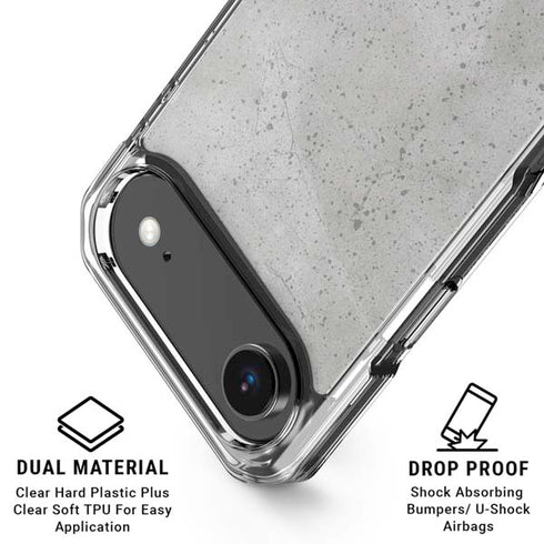 Light Grey Concrete iPhone 17 Air Clear Case