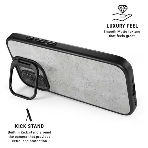 Light Grey Concrete iPhone 17 Kickstand Case