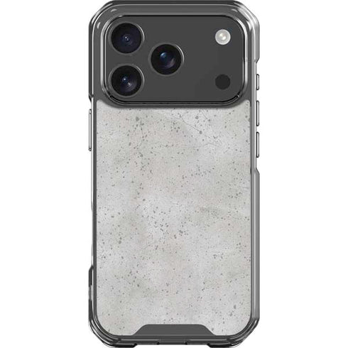 Light Grey Concrete iPhone 17 Pro Clear Case