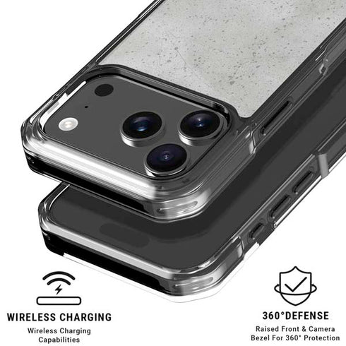 Light Grey Concrete iPhone 17 Pro Max Clear Case