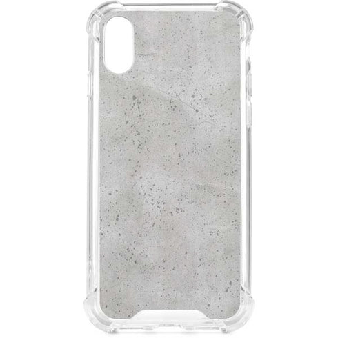 Light Grey Concrete iPhone XS Clear Case