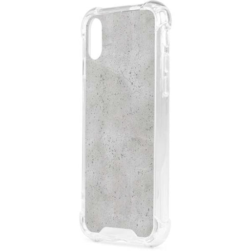 Light Grey Concrete iPhone XS Clear Case