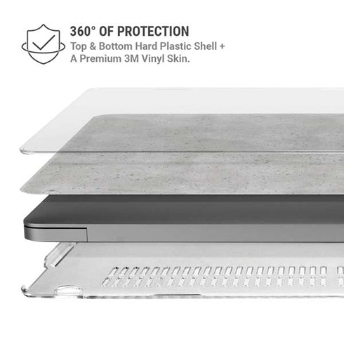 Light Grey Concrete MacBook Pro 14in (2021-24) Case plus Skin