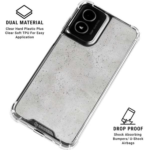 Light Grey Concrete Moto G Power 5G (2024) Clear Case