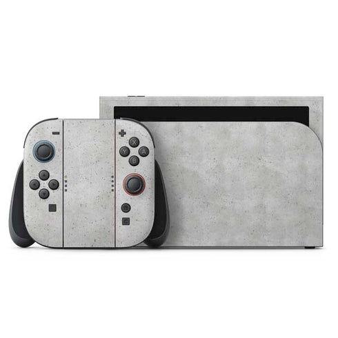 Light Grey Concrete Nintendo Switch 2 (2025) with Joy-Con Skin
