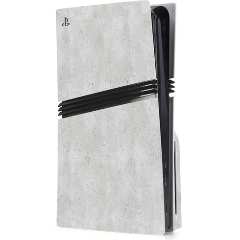 Light Grey Concrete PS5 Pro Disk Console Skin