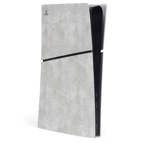 Light Grey Concrete PS5 Slim Digital Edition Console Skin