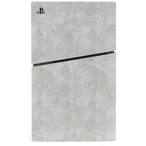 Light Grey Concrete PS5 Slim Digital Edition Console Skin