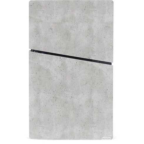 Light Grey Concrete PS5 Slim Digital Edition Console Skin